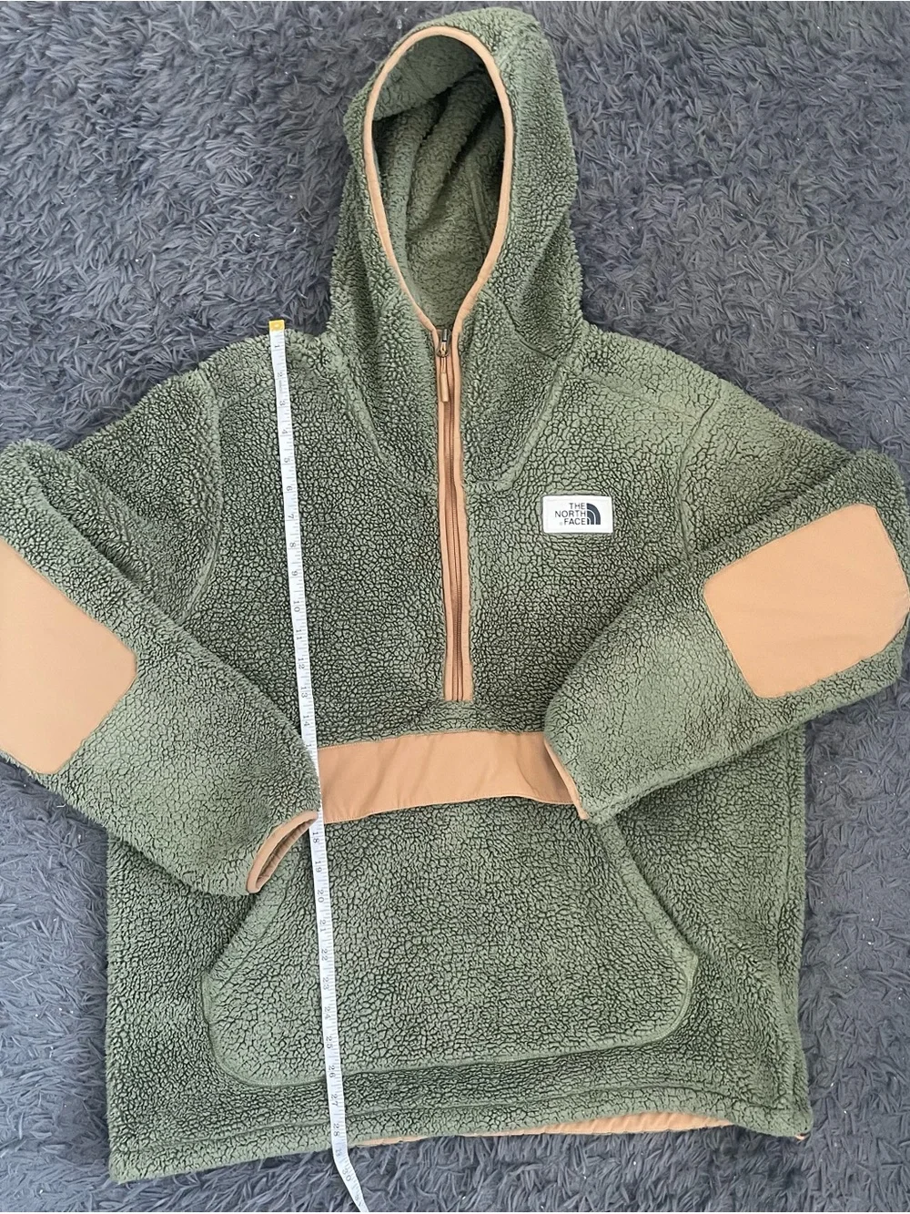 Men Size XL The North Face Campshire 1/4 Zip Jacket Hoodie Fleece